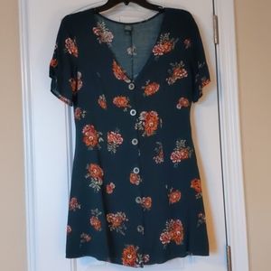Flirty Floral Button Down Dress